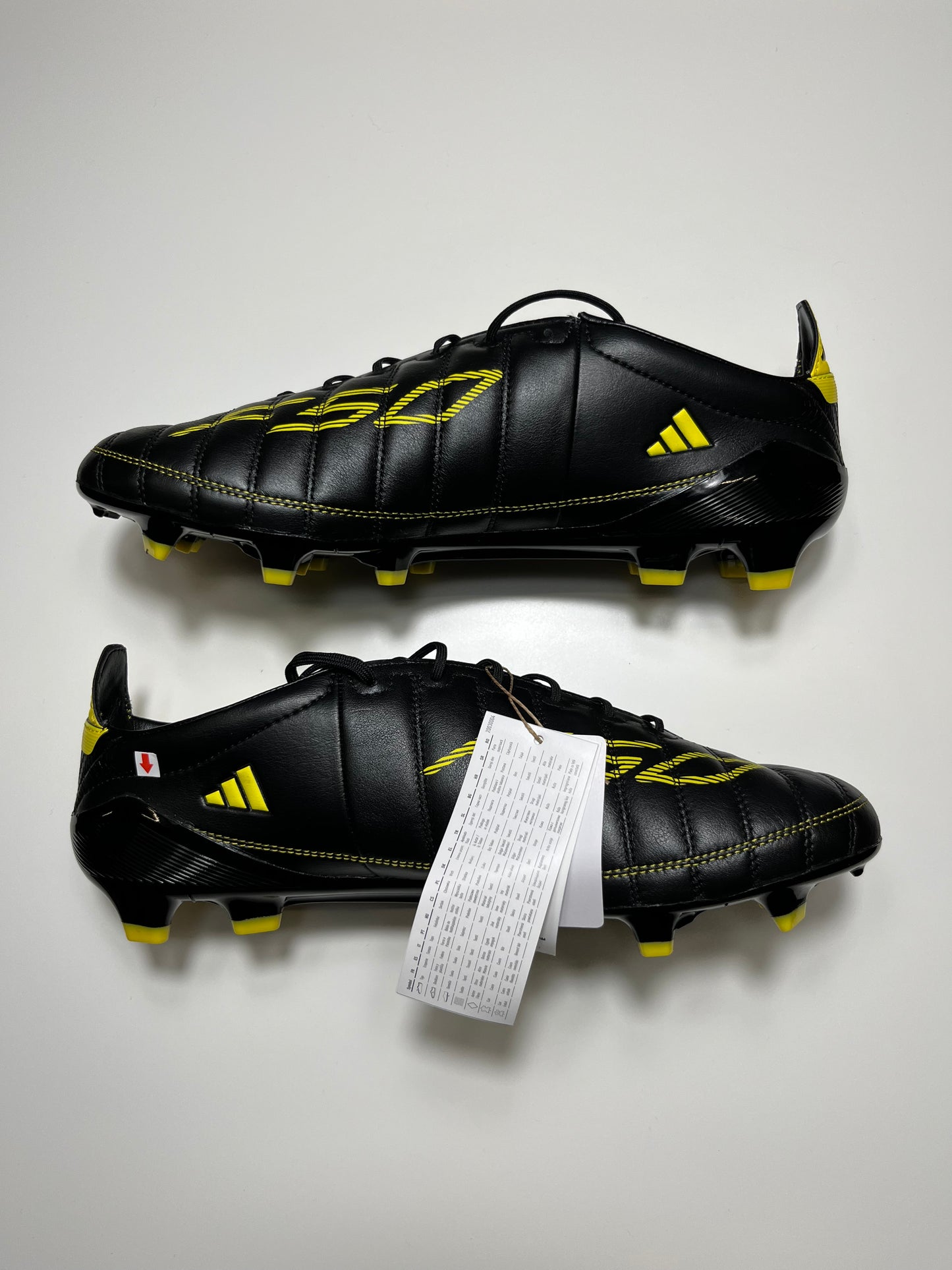 Adidas F50 Elite leather yellow black FG UK 10.5 Brand new