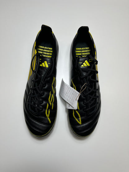 Adidas F50 Elite leather yellow black FG UK 10.5 Brand new