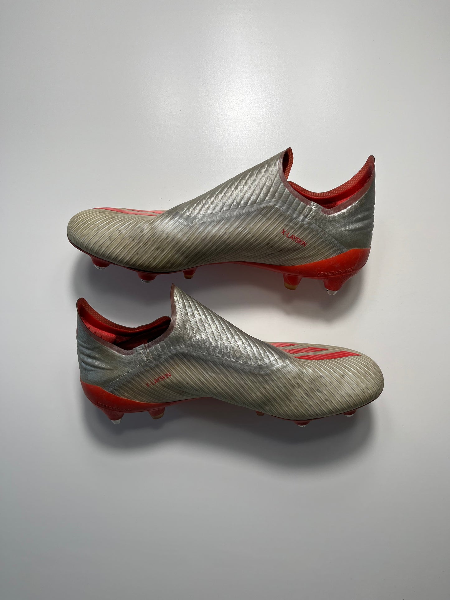 Adidas X19+ Silver/Red, SG, UK 9