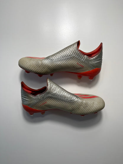 Adidas X19+ Silver/Red, SG, UK 9