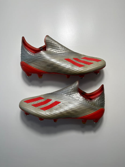 Adidas X19+ Silver/Red, SG, UK 9